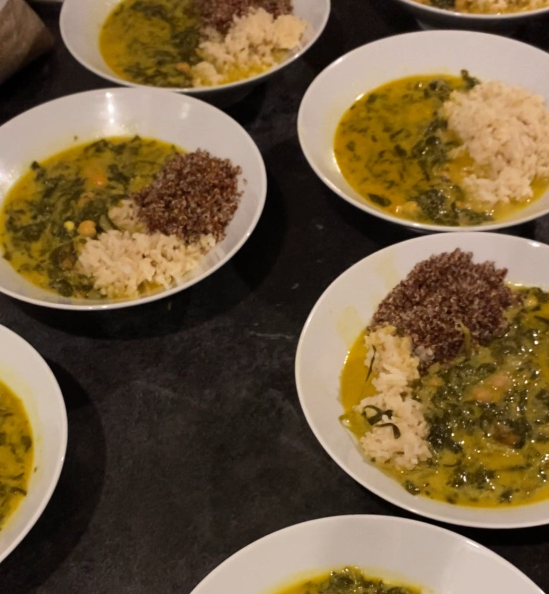 einfaches Kichererbsen-Spinat-Curry