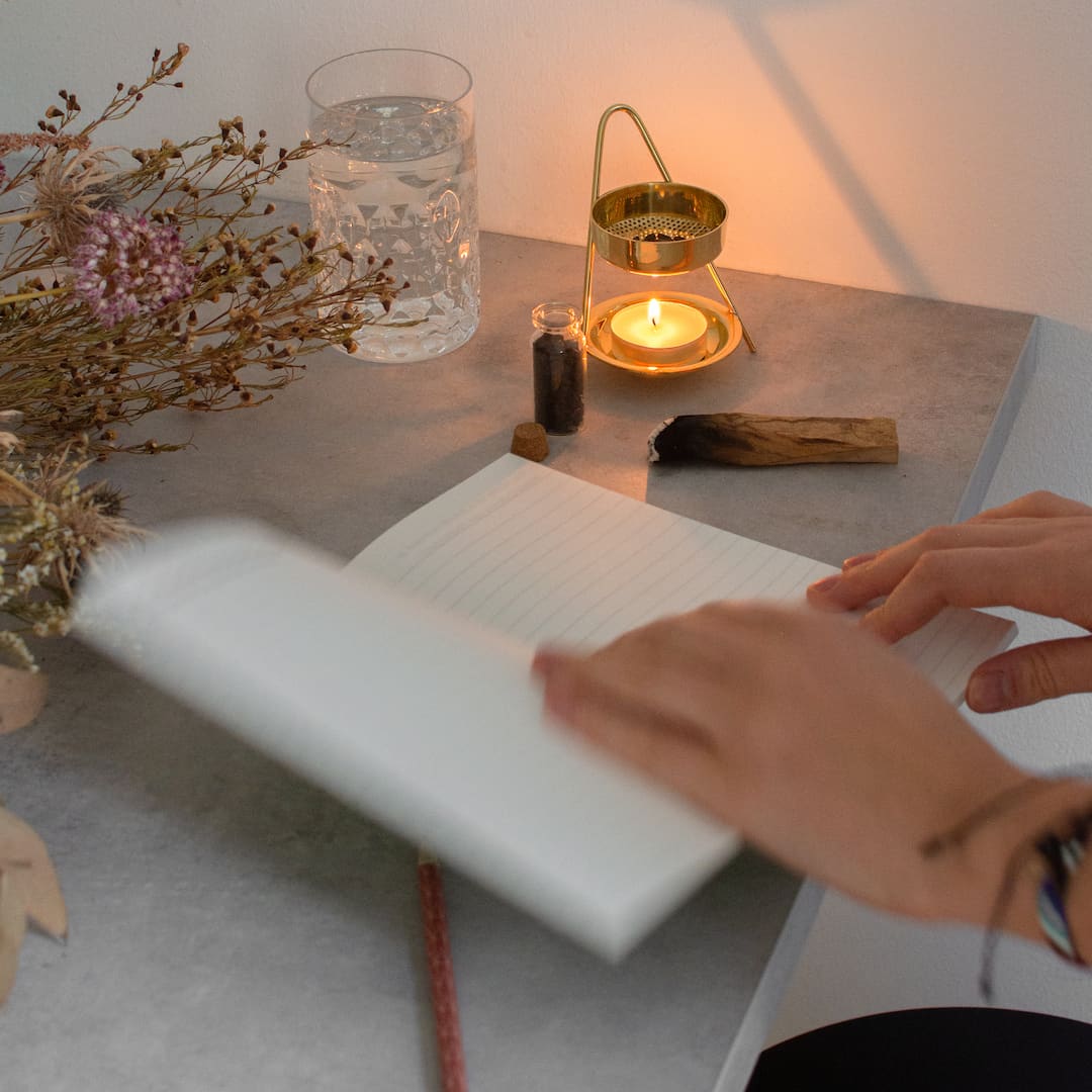 Räucherset, Räucherwerk, Räucherstövchen, Palo Santo, Journalingfragen