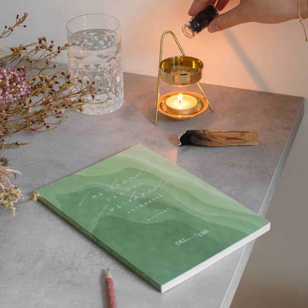 Räucherset, Räucherwerk, Räucherstövchen, Palo Santo, Achtsamkeit Tagebuch